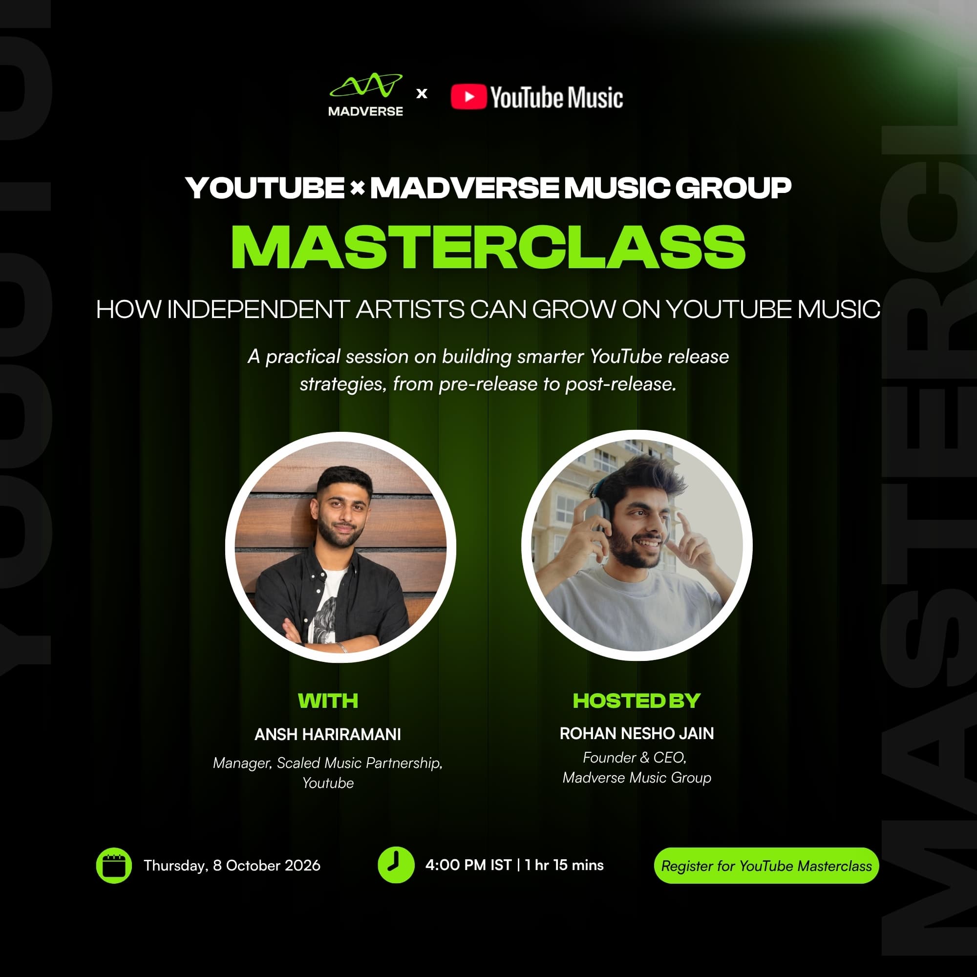 Youtube Music X Madverse Masterclass